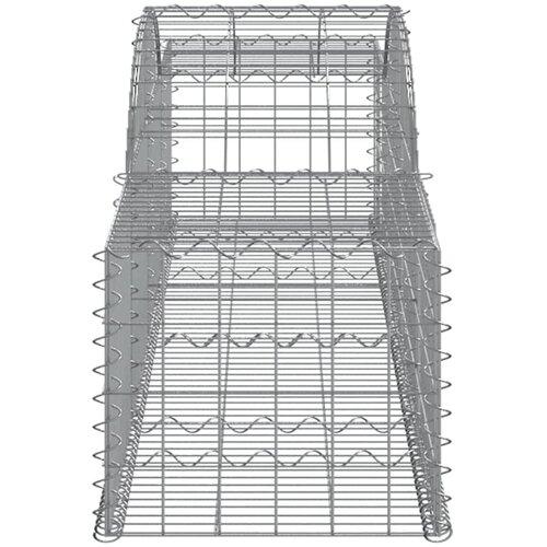  Lučne gabionske ko&amp;scaron;are 10 kom 300x50x40/60 cm pocinčano željezo Slike
