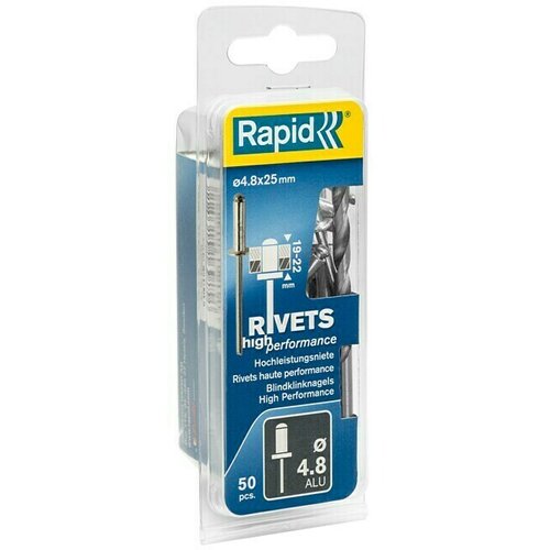 Rapid slijepa zakovica (Promjer zakovice: 4,8 mm, Duljina zakovice: 25 mm, 50 Kom.) Slike