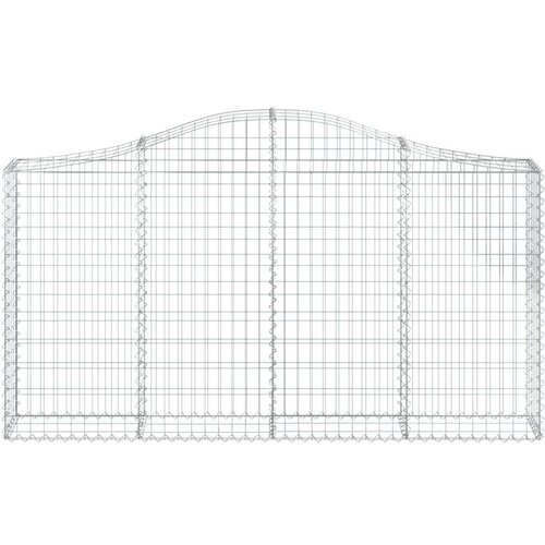  Lučne gabionske ko&amp;scaron;are 13kom 200x30x100/120cm pocinčano željezo Slike