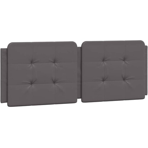 Maison Chic posteljno vzglavje - vzglavna omarica - vzglavna stranica siva 140 cm umetno usnje, (21704016) Cene