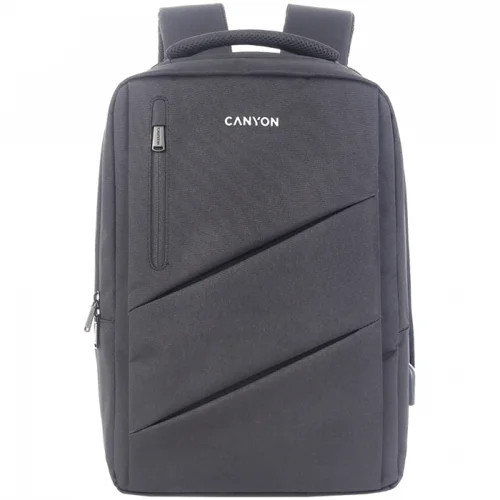 Canyon BPE-5, Laptop backpack for 15.6 inchProduct spec/size(mm): 400MM x300MM x 120MM(+60MM)Grey, LogoEXTERIOR materials