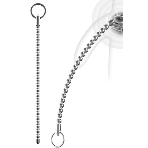 SuperLove Stainless Steel Urethral Sound Bendable Beads 8mm Slike