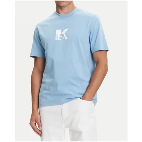Karl Lagerfeld Majice s kratkimi rokavi A3M17057 Modra Slike