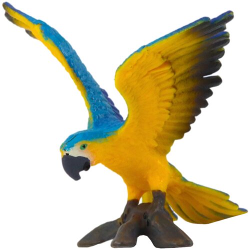  Figurica papige Ararauna Ara 7 cm - modra/rumena Slike