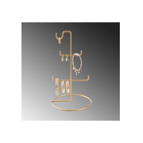 Wallxpert Držač za nakit TK-003, 15x27 cm, Zlatna boja Slike