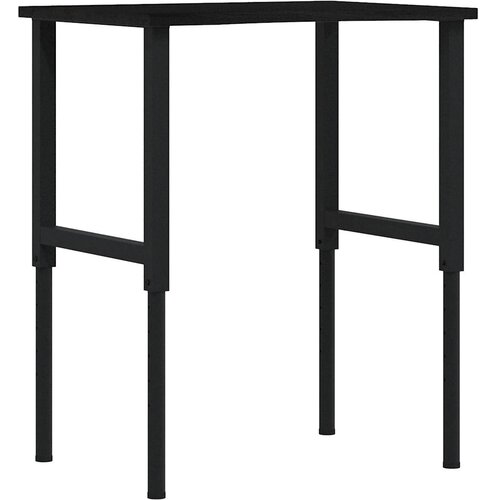 VidaXL Radni stol tamnosmeđi 80x60x(71 5-98) cm masivno drvo hrast - black and dark brown 80 x 60 x (71.5-98) cm 1 Slike
