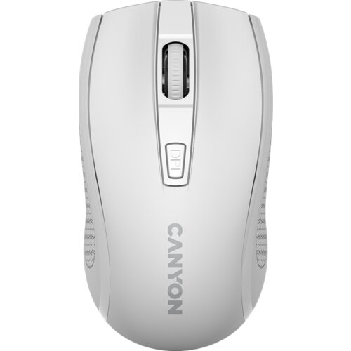 Canyon MW-7, 2.4Ghz wireless mouse, 6 buttons, DPI 800/1200/1600, with 1 AA battery ,size 110*60*37mm,58g,white Slike