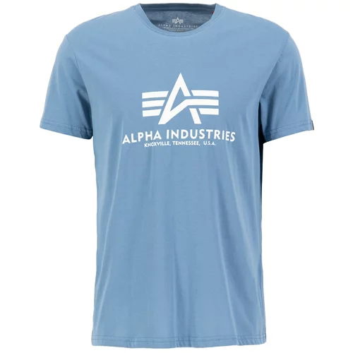 Alpha Industries Majica golublje plava / bijela