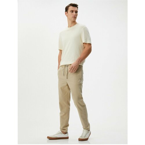 Koton Jogger Pants with Pocket Detail and Lace Waist Cotton Cene