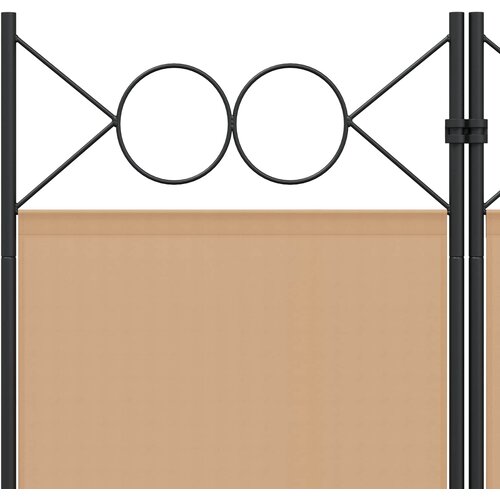  Razdjelnik prostora s 6 panela Bež 240 x 180 cm Tkanina Slike