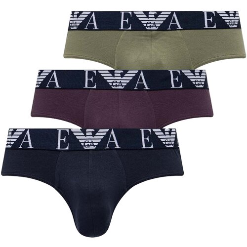 Ea7 Emporio Armani Spodnje hlače 3 PACK BRIEF 111734 4F715 Modra Cene