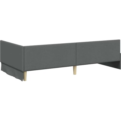  Kutni krevetni okvir s madracem Ostalo 2 pcs Siva tkanina Slike
