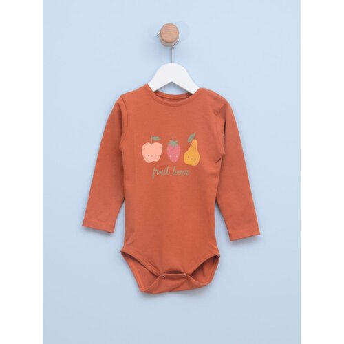 Malecki Bodi sa dugim rukavima za bebe, Terakota Cene