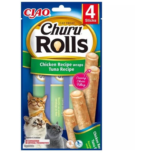 Inaba churu rolls za mačke - piletina i tuna 4x10g Slike