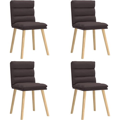 Maison Chic Jedilni stoli - Vzorci stoli 4 kosi temno rjavo blago A950, (22031490) Slike