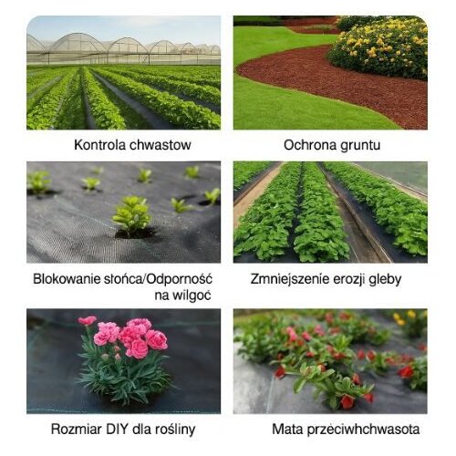  Crni agrotekstil 160 cm x 50 m UV 90 g Agrotekstil protiv korova + sidra Slike