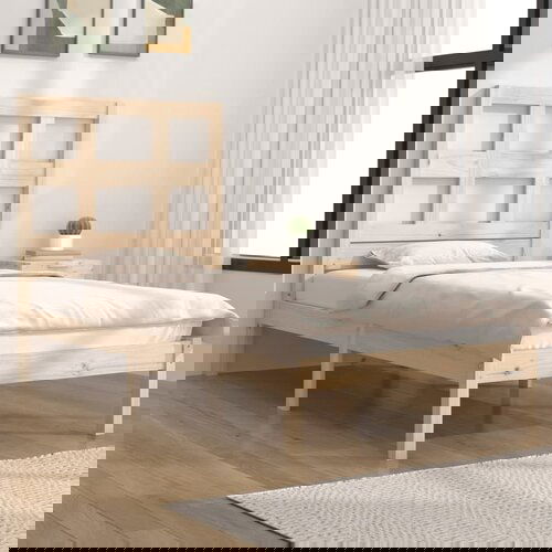 The Living Store Posteljni okvir iz trdne borovine 90x200 cm - Posteljni Okvir, (21530805) Slike