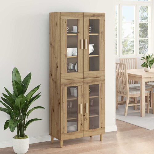  Highboard Umjetnički hrast 69,5 x 34 x 180 cm Konstruirano drvo Slike