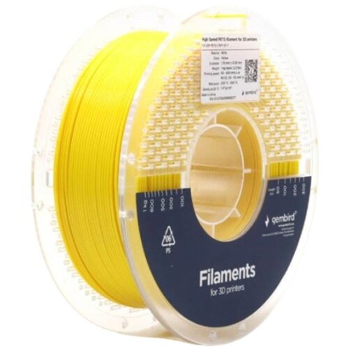 Gembird filament petg high speed 3DP-PETG1.75HY-01-Y 1.75mm 1kg yellow Slike