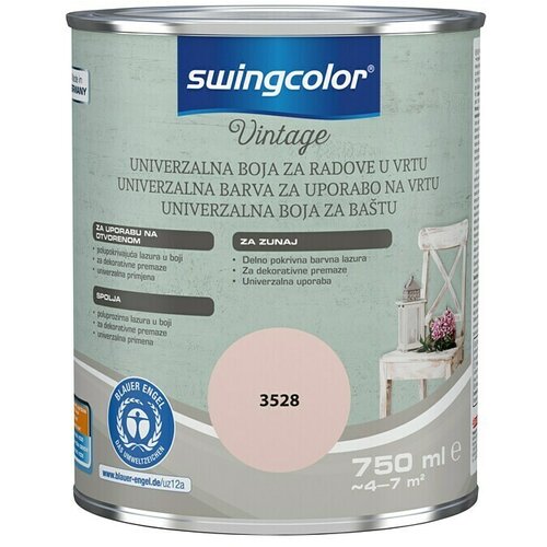 SWINGCOLOR Vintage Lazura za uporabu u vanjskom prostoru (Roza, Sadržaj: 750 ml, Svilenkasti mat) Cijene