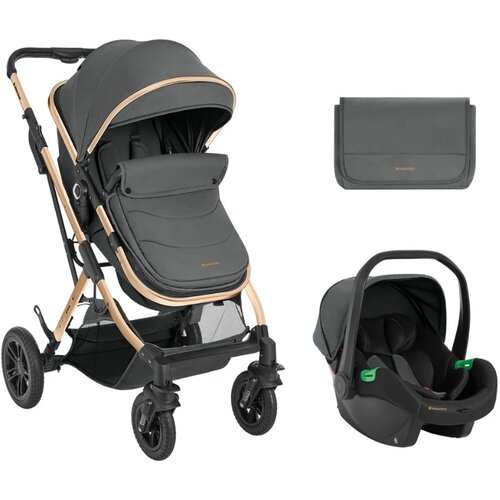 Kikka Boo kolica za bebe 3u1 Kaia Premium Dark Grey Slike