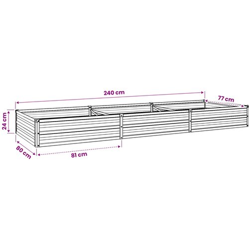  Povi&amp;scaron;eni vrtni krevet Pastelno zelena 240 x 80 x 24 cm Slike