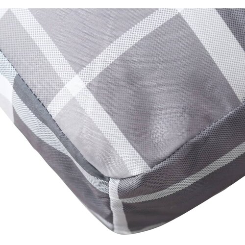  Jastuci za palete 2 kom sivi karirani od tkanine &amp;Scaron;arena 60 x 60 x 12 cm Slike