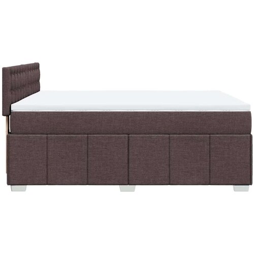 vidaXL Krevet s oprugama i madracem tamnosmeđi 160x200 cm tkanina Cijene