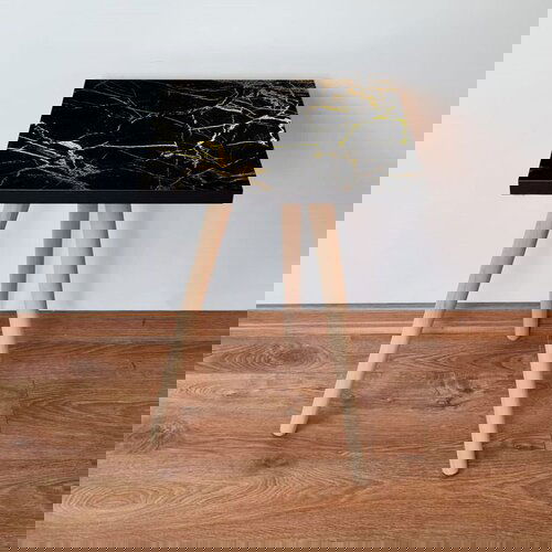 Hanah home Shp184 - black blackgold side table Cene