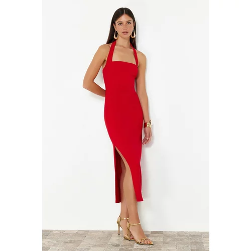 Trendyol Red Fitted Woven Dress