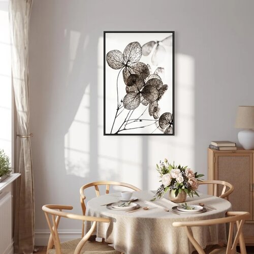  Slika - Transparent Clover (1 Part) Vertical 40x60 U crnom drvenom okviru Slike