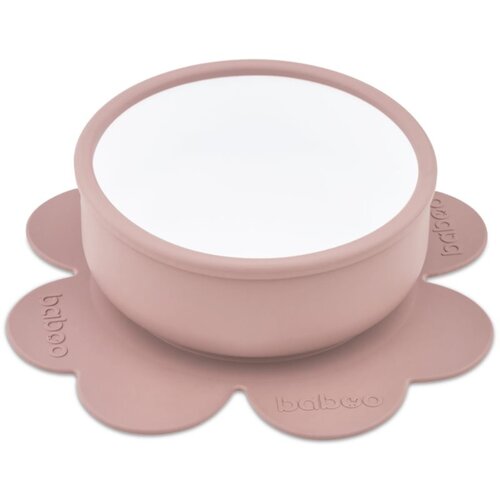 Baboo Silicone Bowl silikonska posoda s priseskom Au Naturale, 6m+ 1 kos Slike