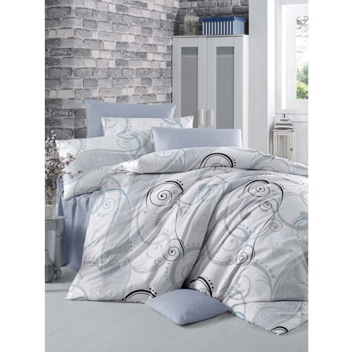 Güliz whitegreyblack ranforce single xxl quilt cover set (de) Cene