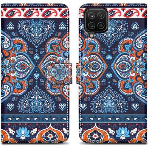  Ohišje, združljiv s Samsungom - Design Blue Mandala št. 1 - Zaščitni pokrov z magnetnim zapiranjem, funkcijo stojala in režo za kartico, (20694463) Cene
