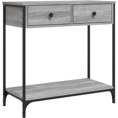 Maison Chic konzolna miza - miza ob steni siva sonoma 75x34,5x75 cm inženirski les, (21785858) Slike