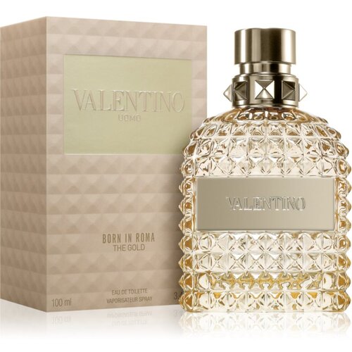 Valentino Toaletna voda Uomo born in Roma the gold EDT, 100ml Slike