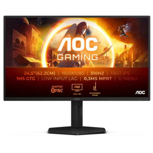 Monitor AOC Gaming 25G4SXU 24.5&rdquo; Fast IPS, 1920&times;1080, 310Hz (OC), 0.3ms MPRT (1ms GtG), 400cd/m2, 1000:1, Adaptive Sync, G-Sync Compatible, HDR400 Cijene