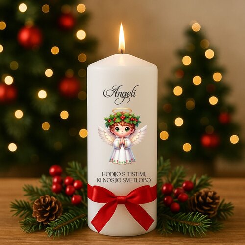 Adventna sveča s personaliziranim napisom in motivom ADVSV 10 Cene