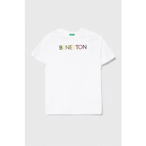 United Colors Of Benetton Dječja pamučna majica kratkih rukava boja: bijela, s tiskom