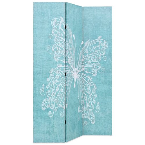 Maison Chic Zložljiv Paravan - Sobne pregrade 120x170 cm metulj moder, (22111553) Cene