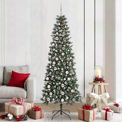 vidaXL Umestno božično drevo med 300 LED Zelena 86 x 86 x 210 cm Cene