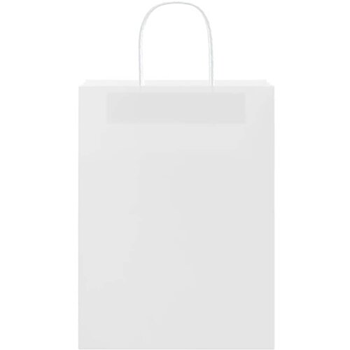  Papirnate vrećice 250 kom s ručkama bijele 26x12x35 cm Slike