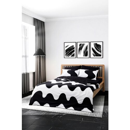 Lessentiel Maison Set posteljina Flow, 200 x 220 cm, Crna Slike