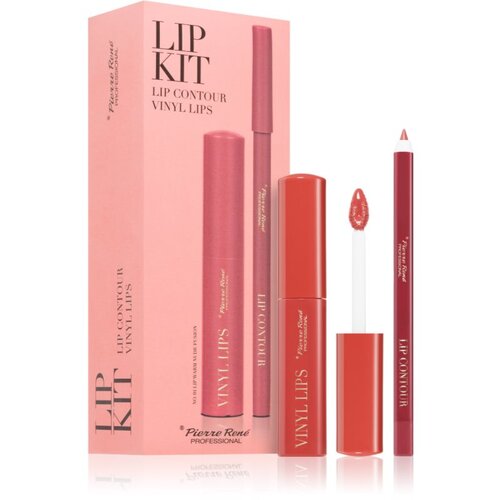 Pierre René Professional Lip Kit darilni set za ustnice 04 Warm Nude Fusion 2 kos Cene