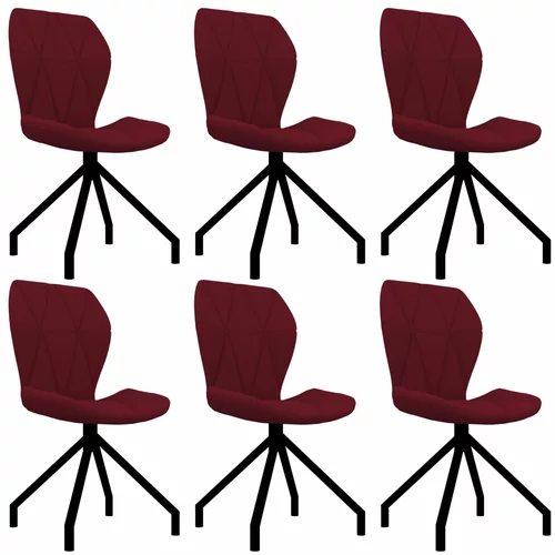 vidaXL Jedilni stoli 6 kosov vinsko rdeče umetno usnje