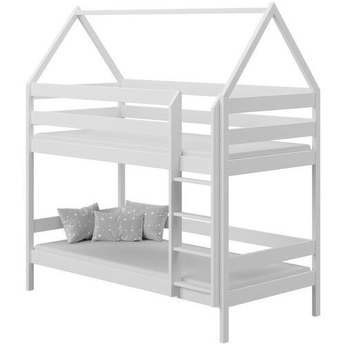 Molarem Home Drveni dječji krevet na kat Domek - bijeli - 200x90 cm - Dodatni krevet Cijene