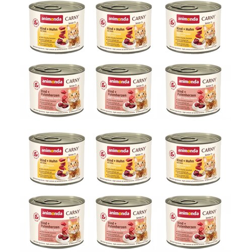  Ekonomično pakiranje animonda Carny senior 24 x 200 g - Mje&scaron;ovito pakiranje Senior (2 vrste) Cijene