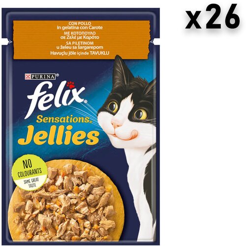 Felix sensation sos za mačke, piletina i šargarepe, žele, 26x85g Cene