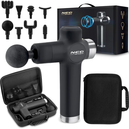 Neo-Sport Advanced Body Massage Gun with 8 Attachments - NS-501 Black, (21740617) Cene