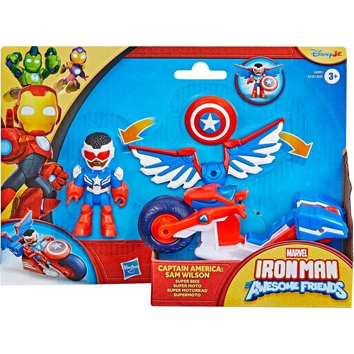 Hasbro Marvel Iron Man in čudoviti prijatelji - Stotnik Amerika in vozilo Super Bike - Cene